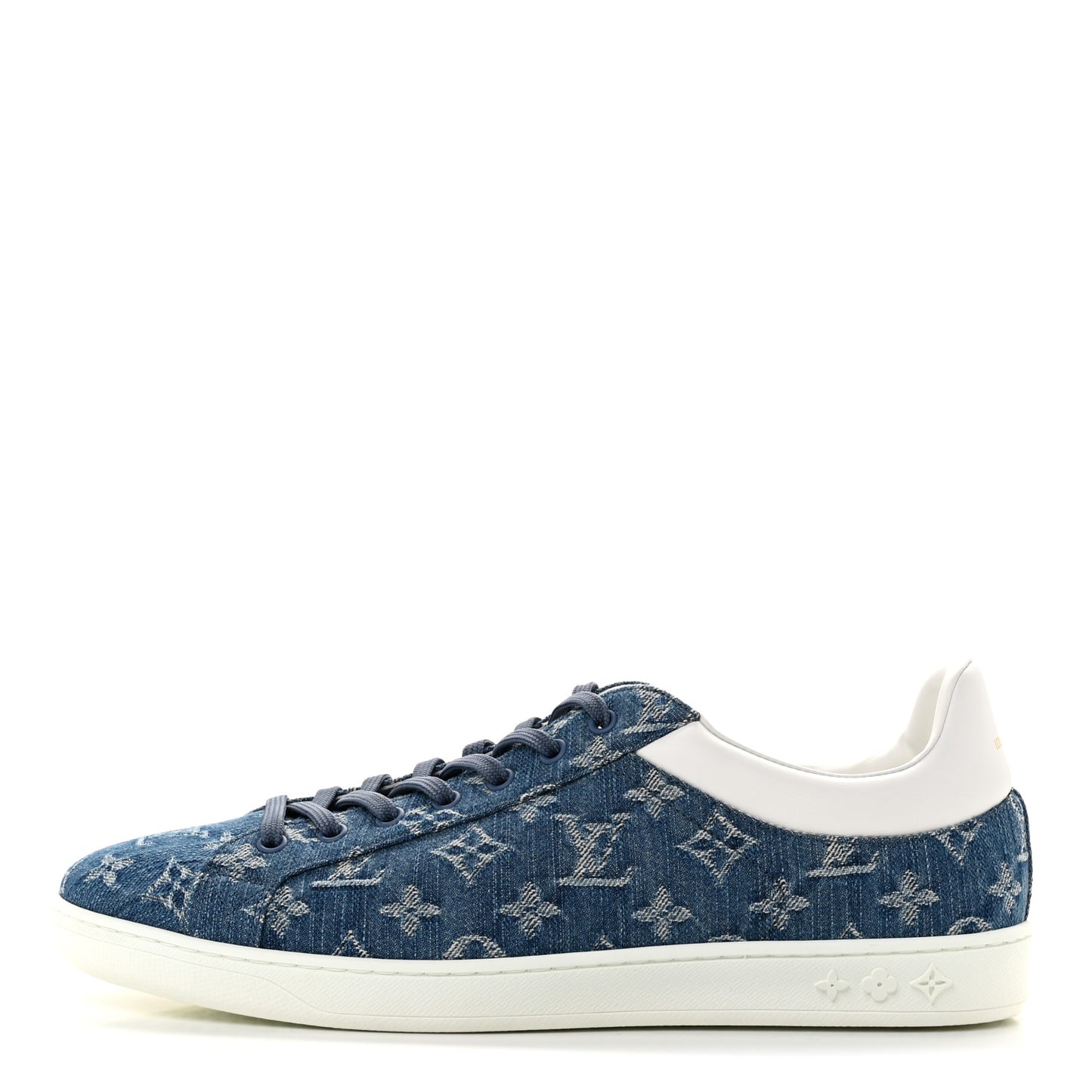 Denim Monogram Mens Luxembourg Sneakers 10 Bleu Jeans Blue