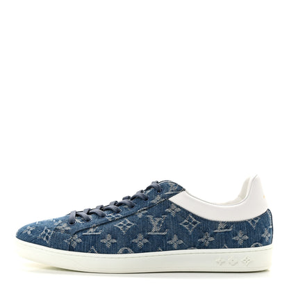 Louis Vuitton Denim Monogram Mens Luxembourg Sneakers 10 Bleu Jeans Blue 1 of 9