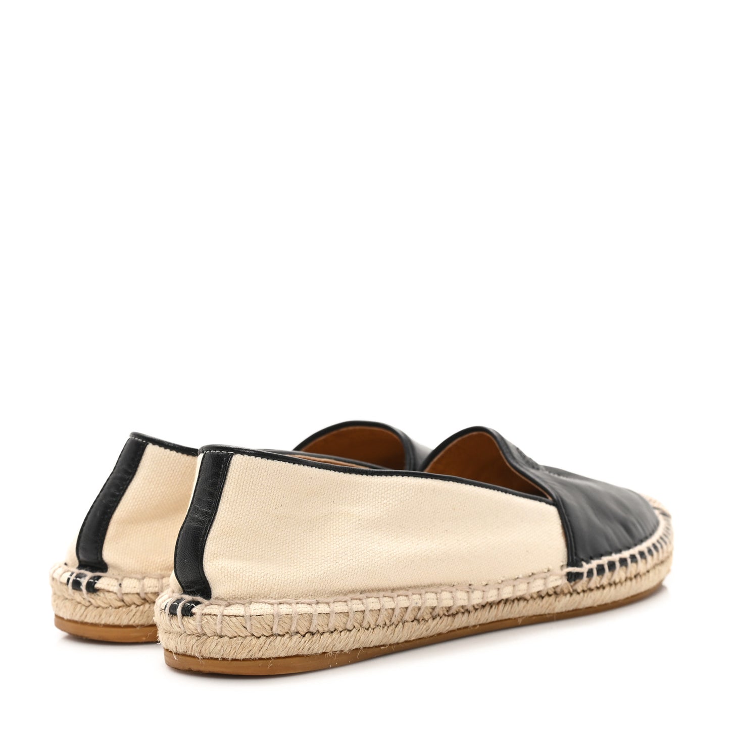 Nappa Canvas Espadrilles 35 Natural Black