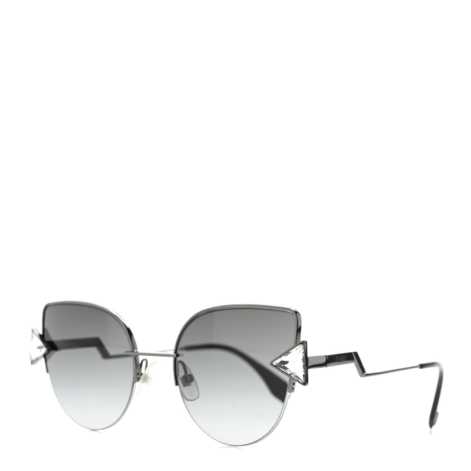 Fendi Metal Crystal Sunglasses FF 0242/S Silver 1 of 7
