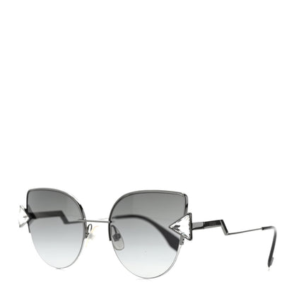 Fendi Metal Crystal Sunglasses FF 0242/S Silver 1 of 7