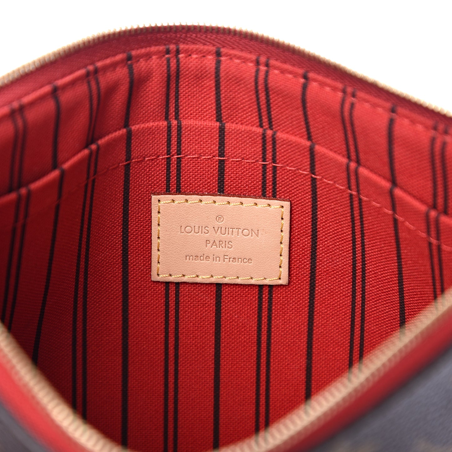 Monogram Neverfull MM GM Pochette Cherry
