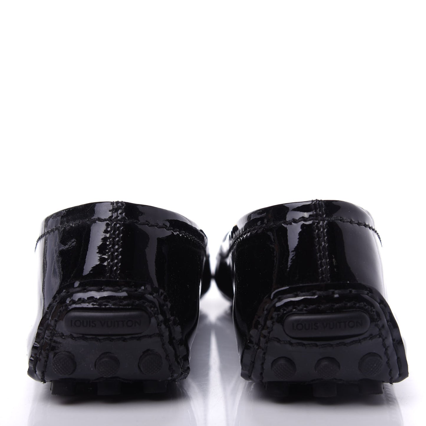 Patent Calfskin Oxford Ballerina Flats 39 Black