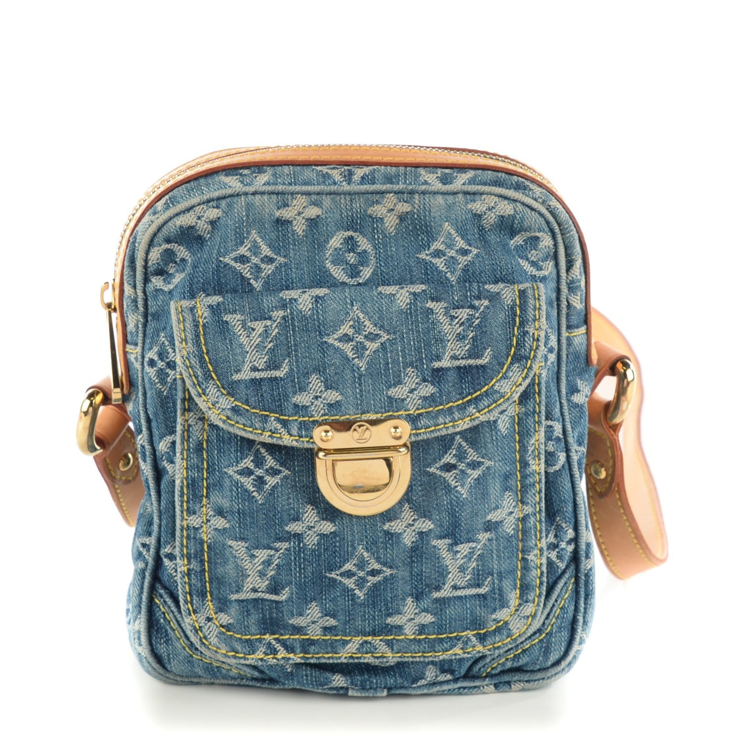 Louis Vuitton Denim Camera Bag Blue 1 of 7