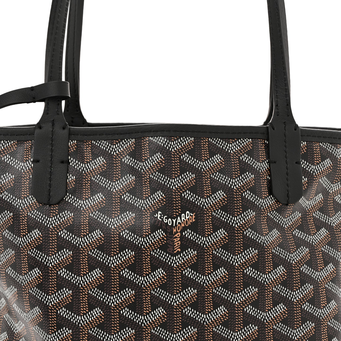 Goyardine Reversible Mini Anjou Black