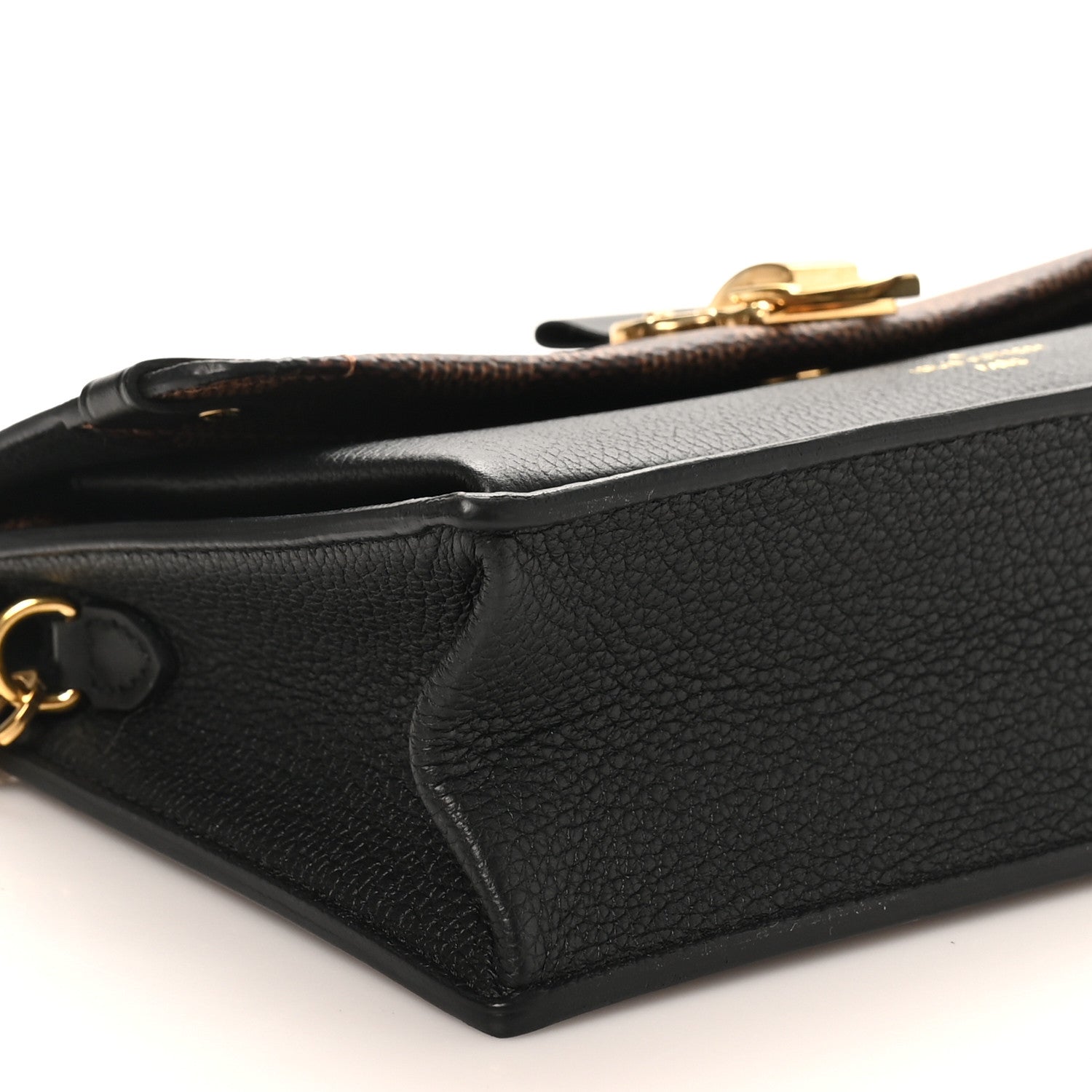 Louis Vuitton Damier Ebene Vavin Chain Wallet Black 8 of 9