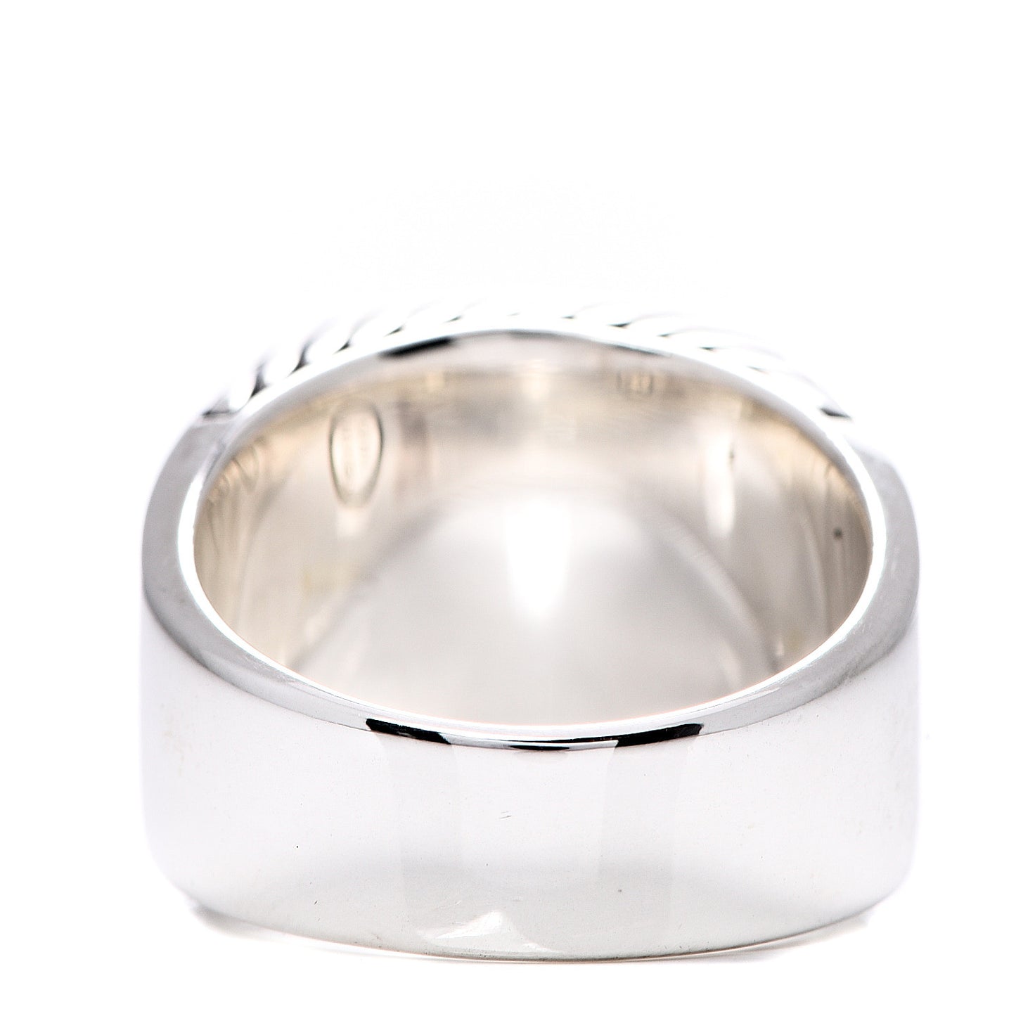 Sterling Silver Cognac Diamond Signet Ring 63 10.25