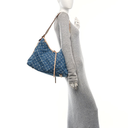 Louis Vuitton Monogram Denim CarryAll MM Blue 2 of 6