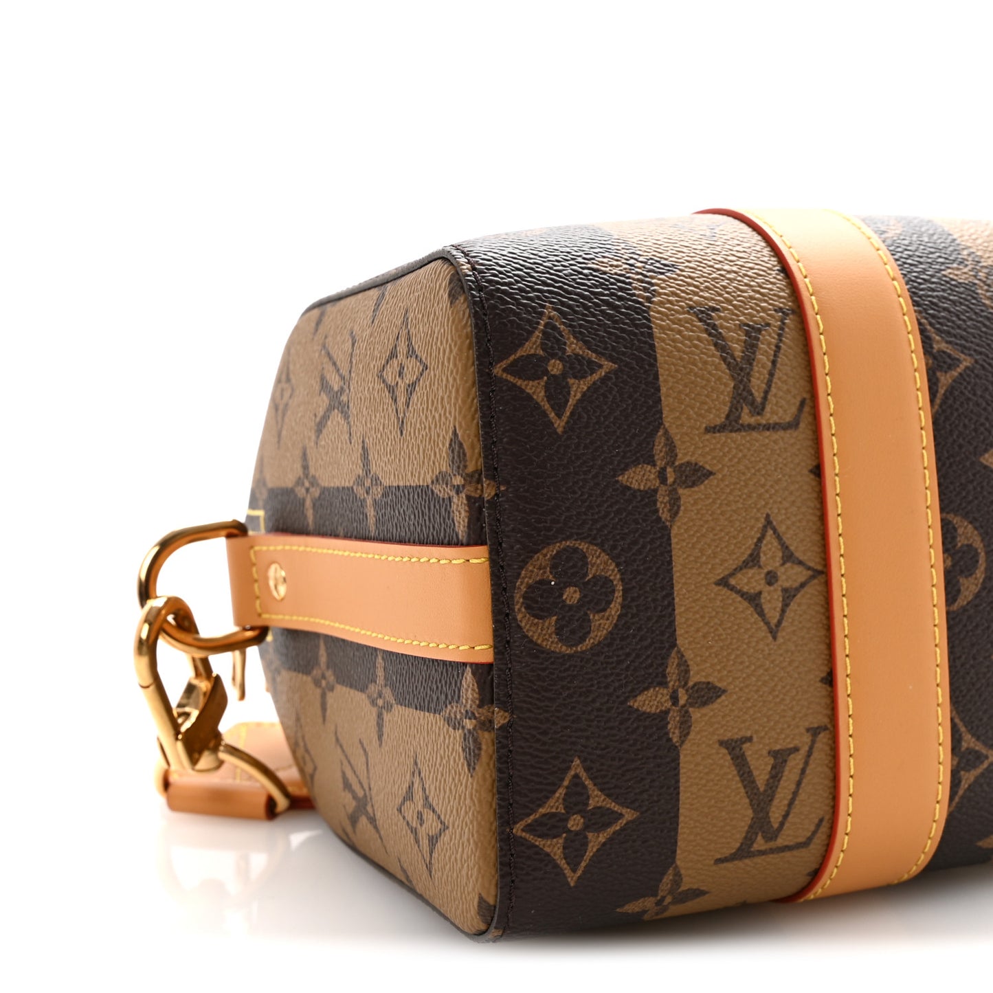 X NIGO Reverse Monogram Stripes City Keepall Bandouliere Brown