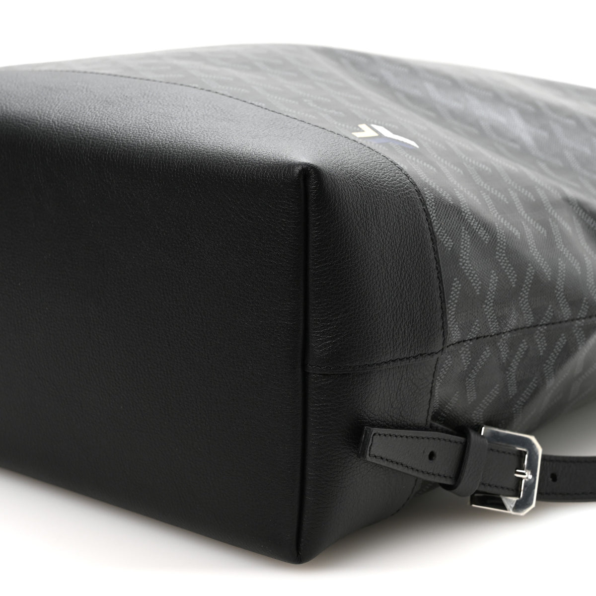 Goyardine Calfskin Cisalpin MM Backpack Jet Black