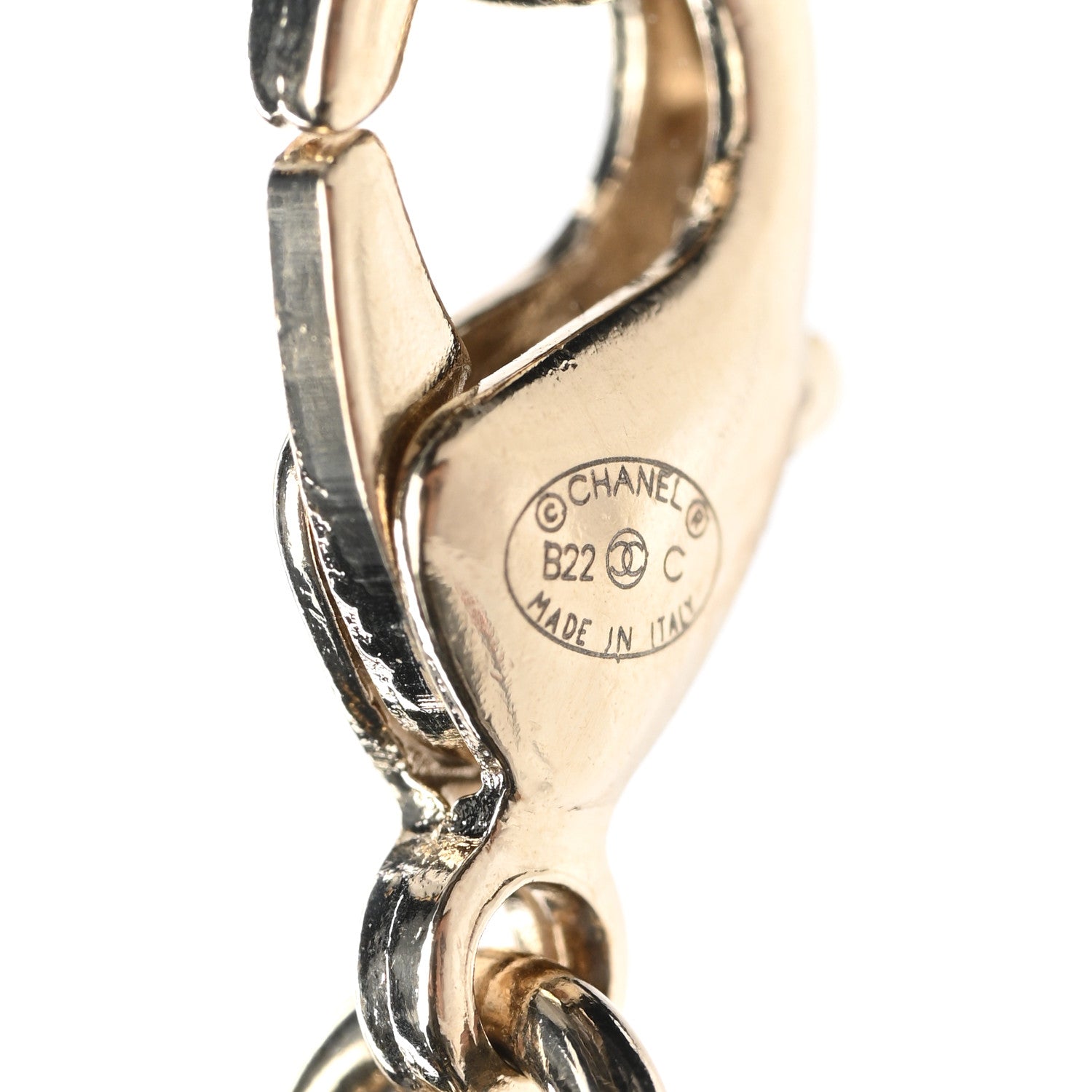 Chanel Metal Long Necklace Gold Black 7 of 8