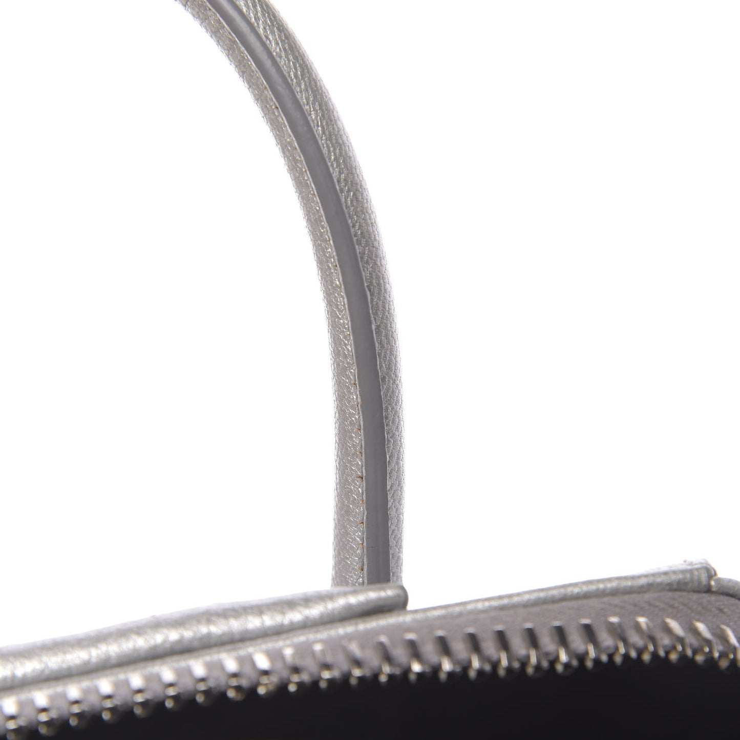 Metallic Sugar Goatskin Mini Antigona Silver
