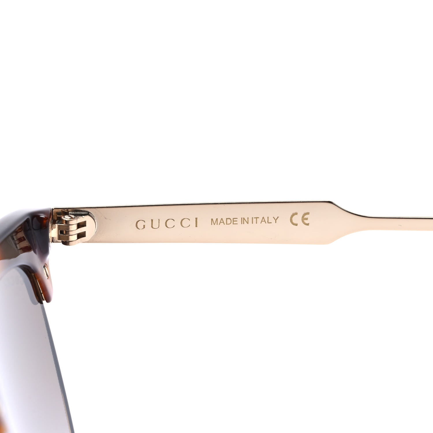 Gucci Acetate Damascato Cat Eye Sunglasses GG0055S Tortoise Gold 6 of 8