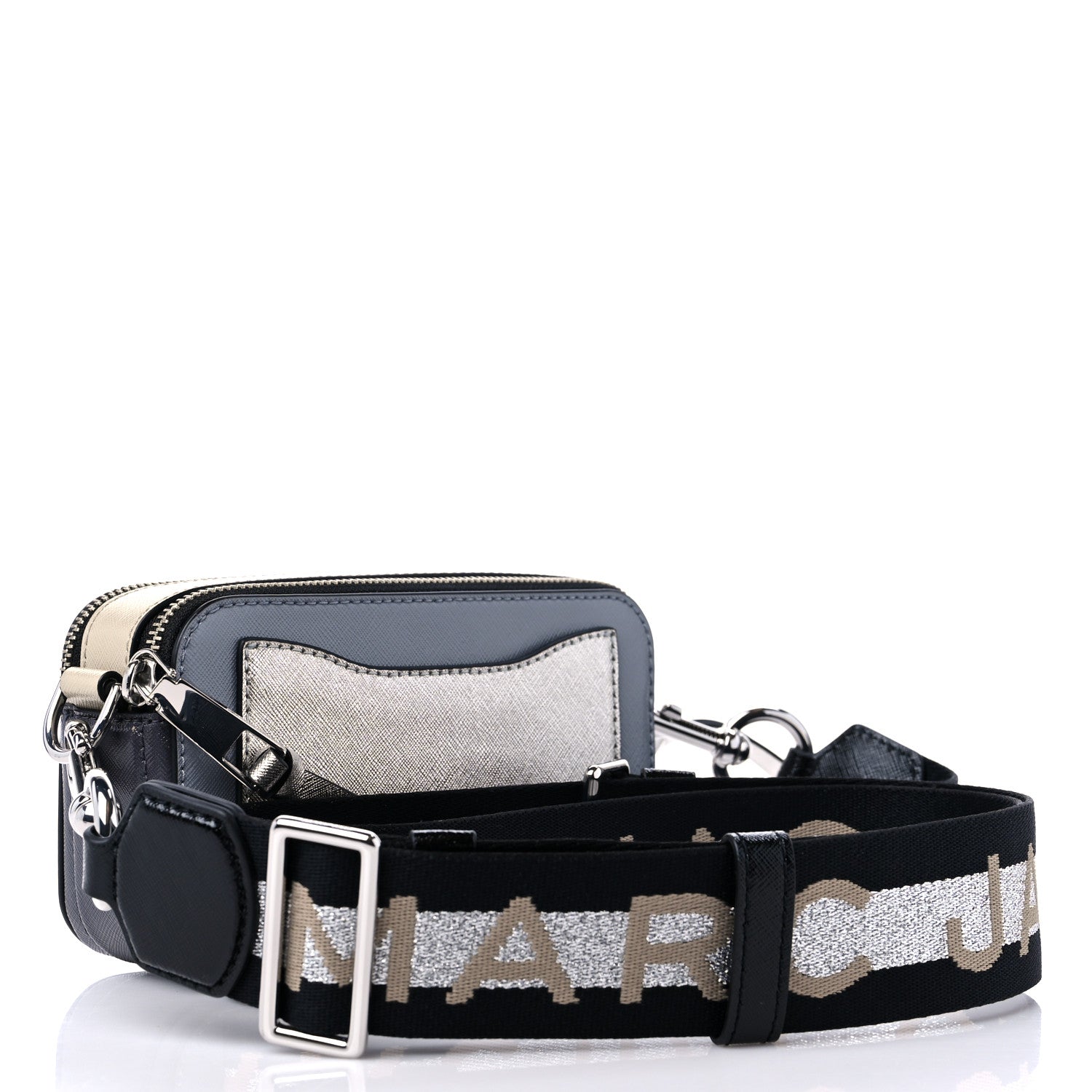 Marc Jacobs Saffiano Small Snapshot Camera Bag Wolf Grey 3 of 9