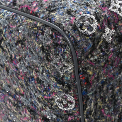Louis Vuitton Wool Cotton Monogram Jacquard Embroidered LV Felt Keepall Bandouliere 50 Gris 7 of 10