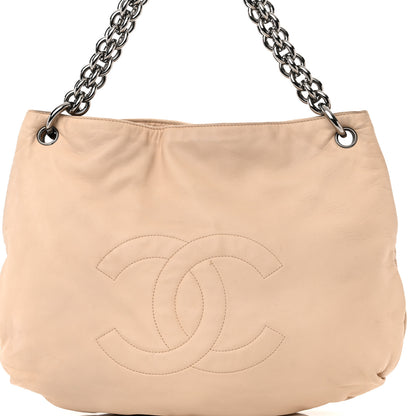 Chanel Lambskin Soft And Chain Hobo Beige 7 of 12
