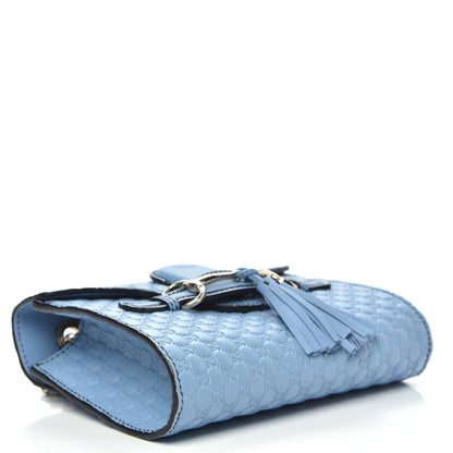 Gucci Soft Microguccissima Mini Emily Chain Shoulder Bag Mineral Blue 4 of 10