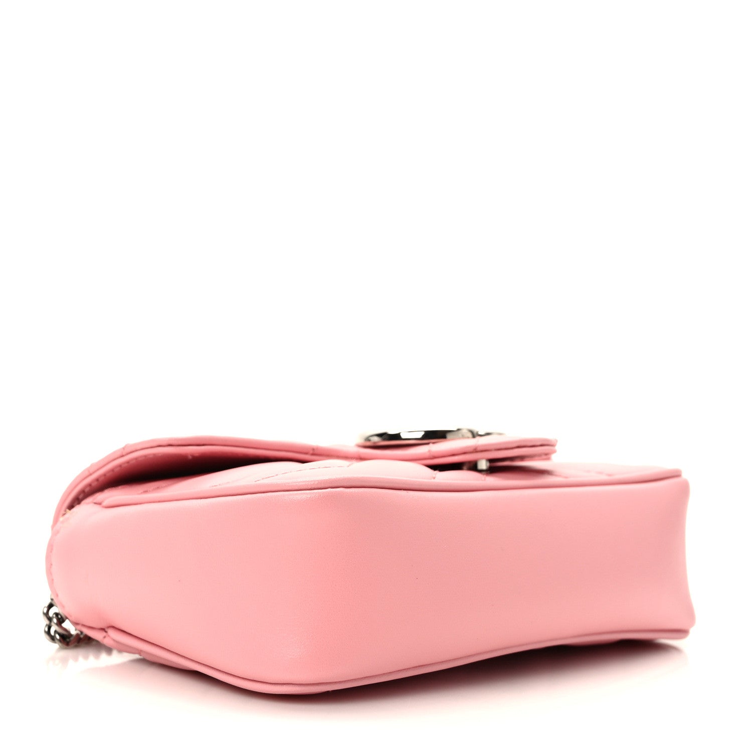 Gucci Calfskin Matelasse Super Mini GG Marmont Shoulder Bag Wild Rose 4 of 12