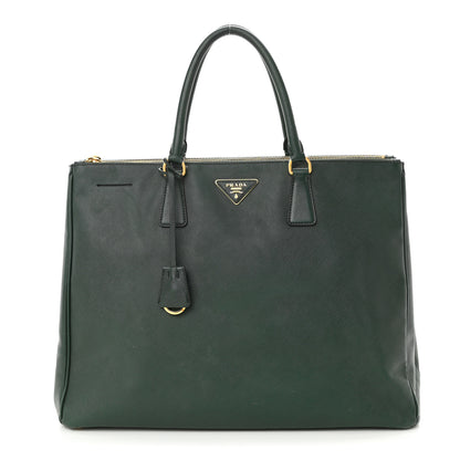 Prada Saffiano Large Galleria Double Zip Tote Militare 1 of 17