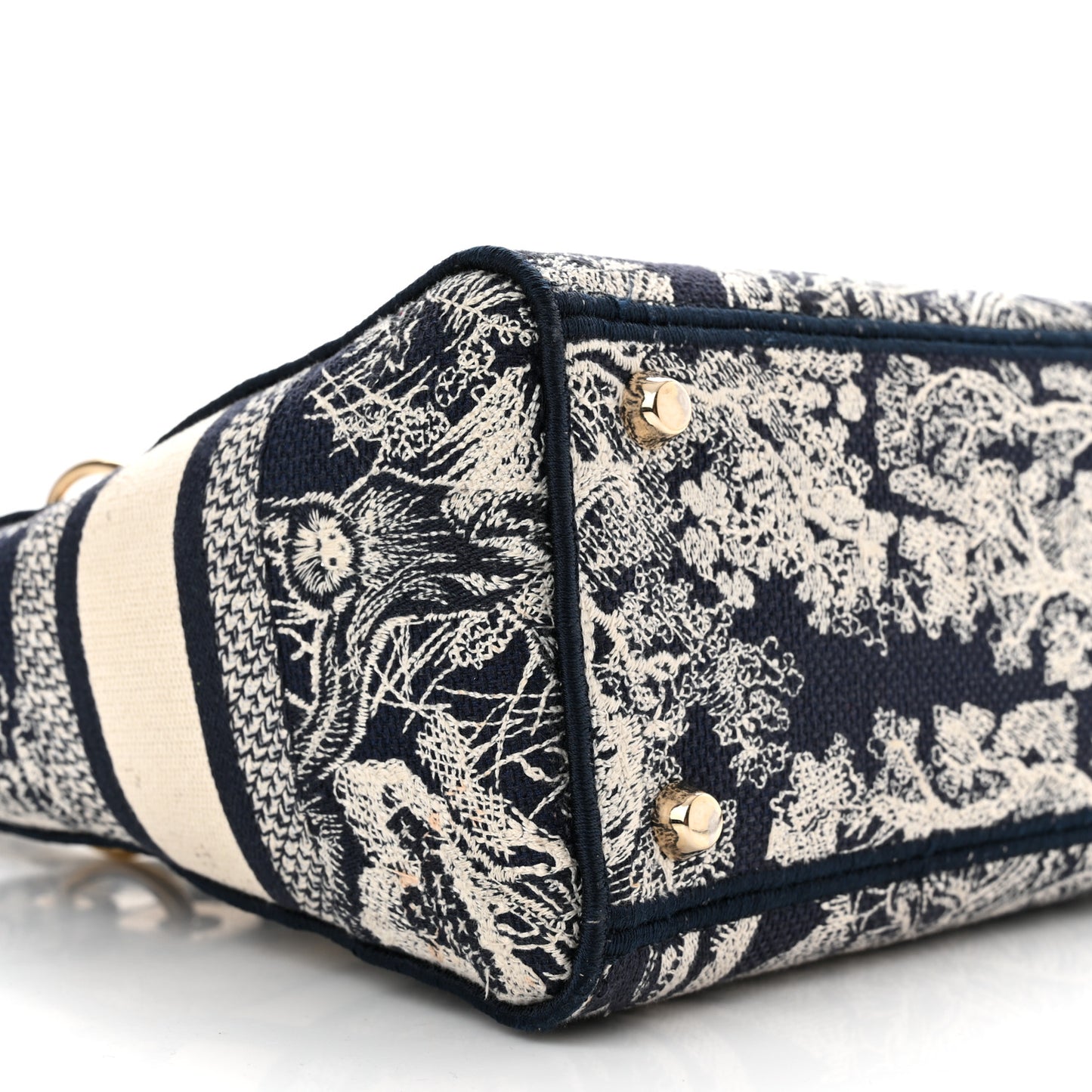 Toile de Jouy Embroidered Medium Lady D-Lite Blue