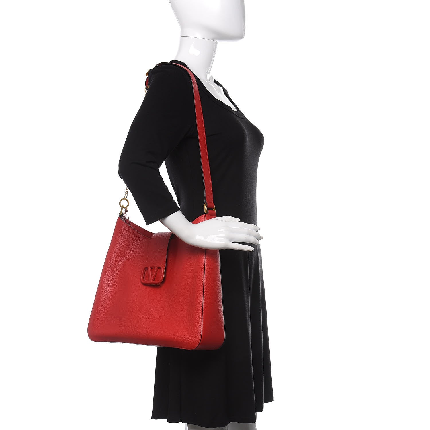 Valentino Garavani Smooth Calfskin VSling Hobo Bag Red 2 of 9
