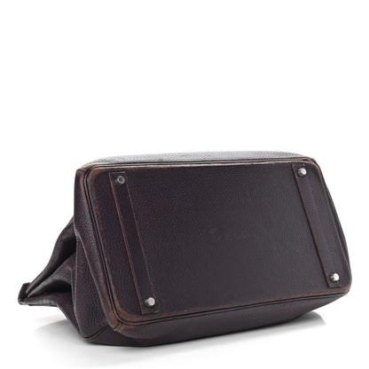 Hermes Taurillon Clemence Birkin 40 Raisin 4 of 17