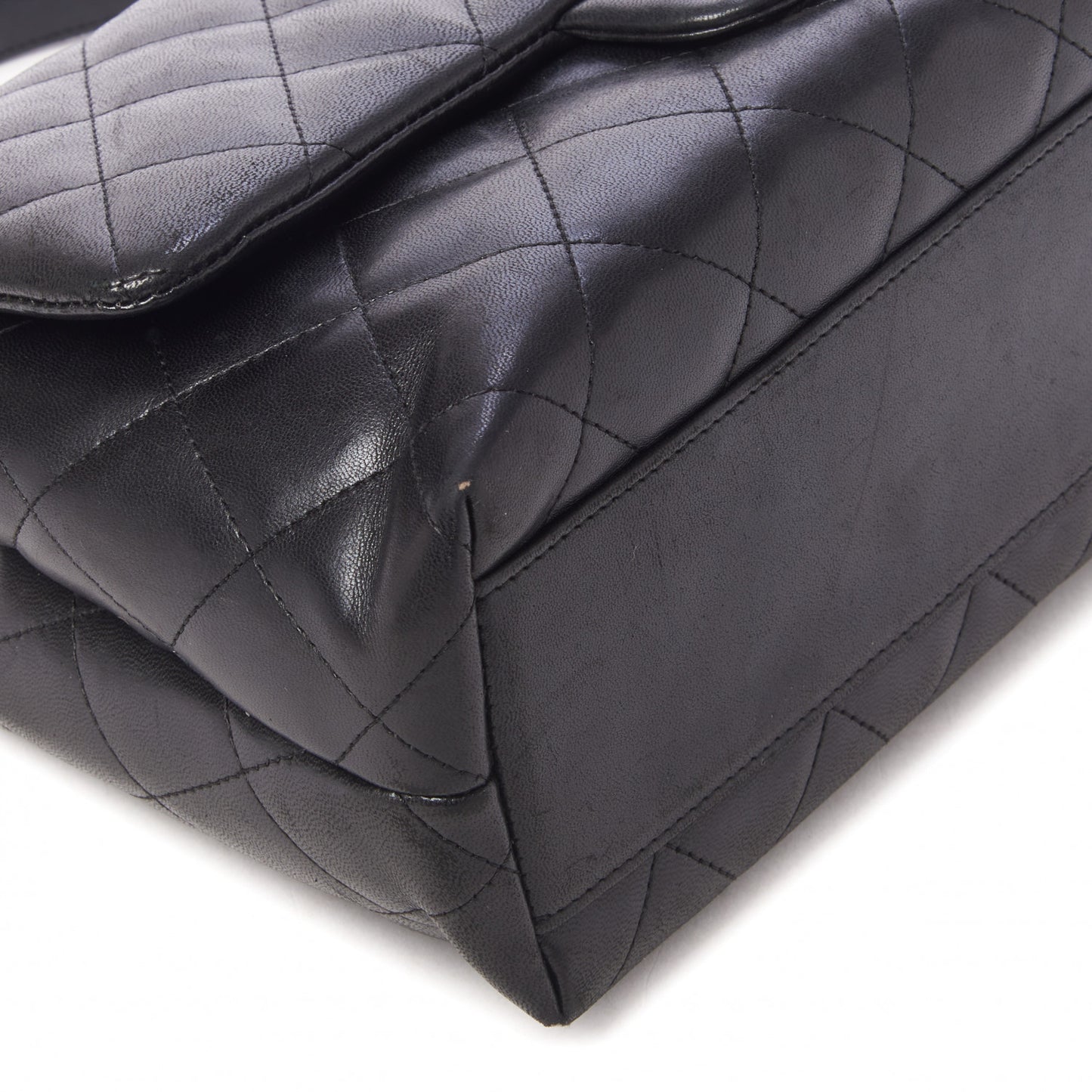 Lambskin Quilted Medium Kelly Flap Bag Black