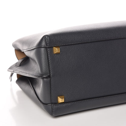 MCM Grained Calfskin Medium Milla Tote Phantom Grey 11 of 12