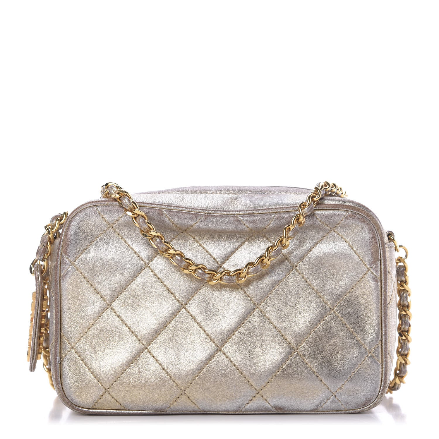 Chanel Metallic Lambskin Camera Case Gold 1 of 8