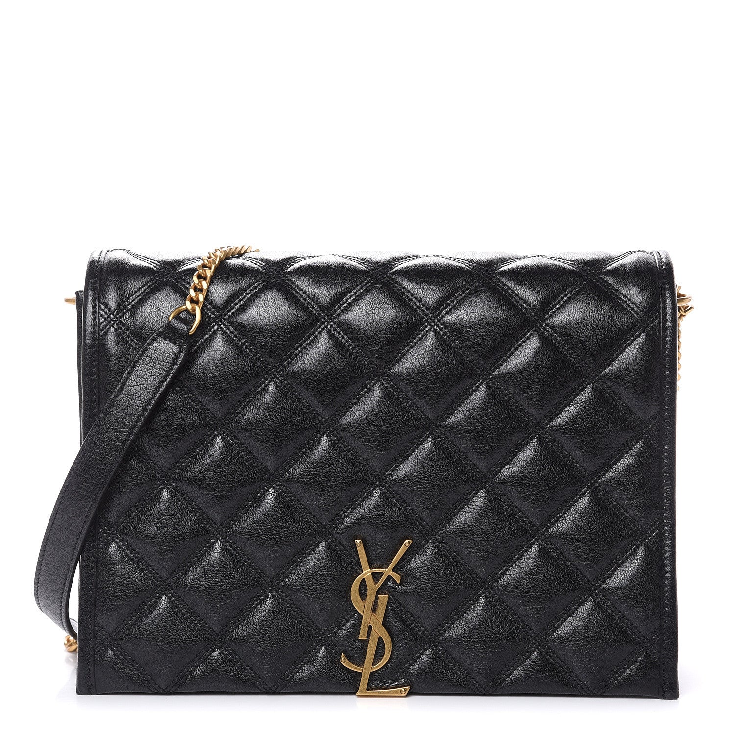Saint Laurent Lambskin Quilted Small Becky Chain Bag Black 1 of 9