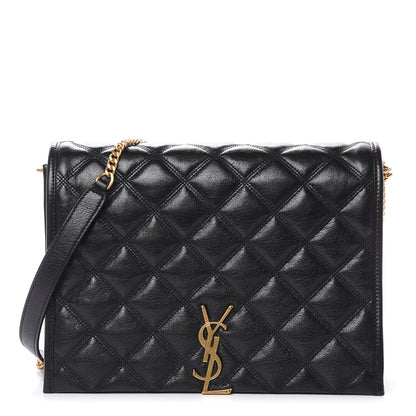 Saint Laurent Lambskin Quilted Small Becky Chain Bag Black 1 of 9