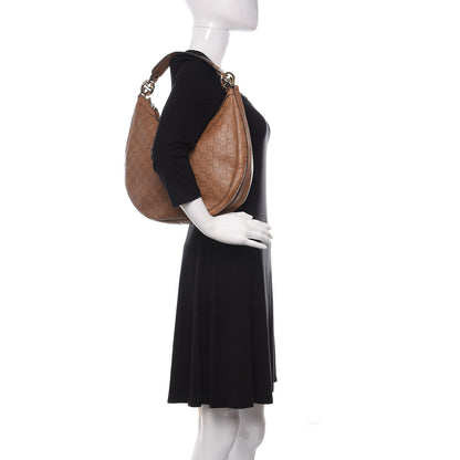 Gucci Guccissima Medium GG Twins Hobo Brown 2 of 11