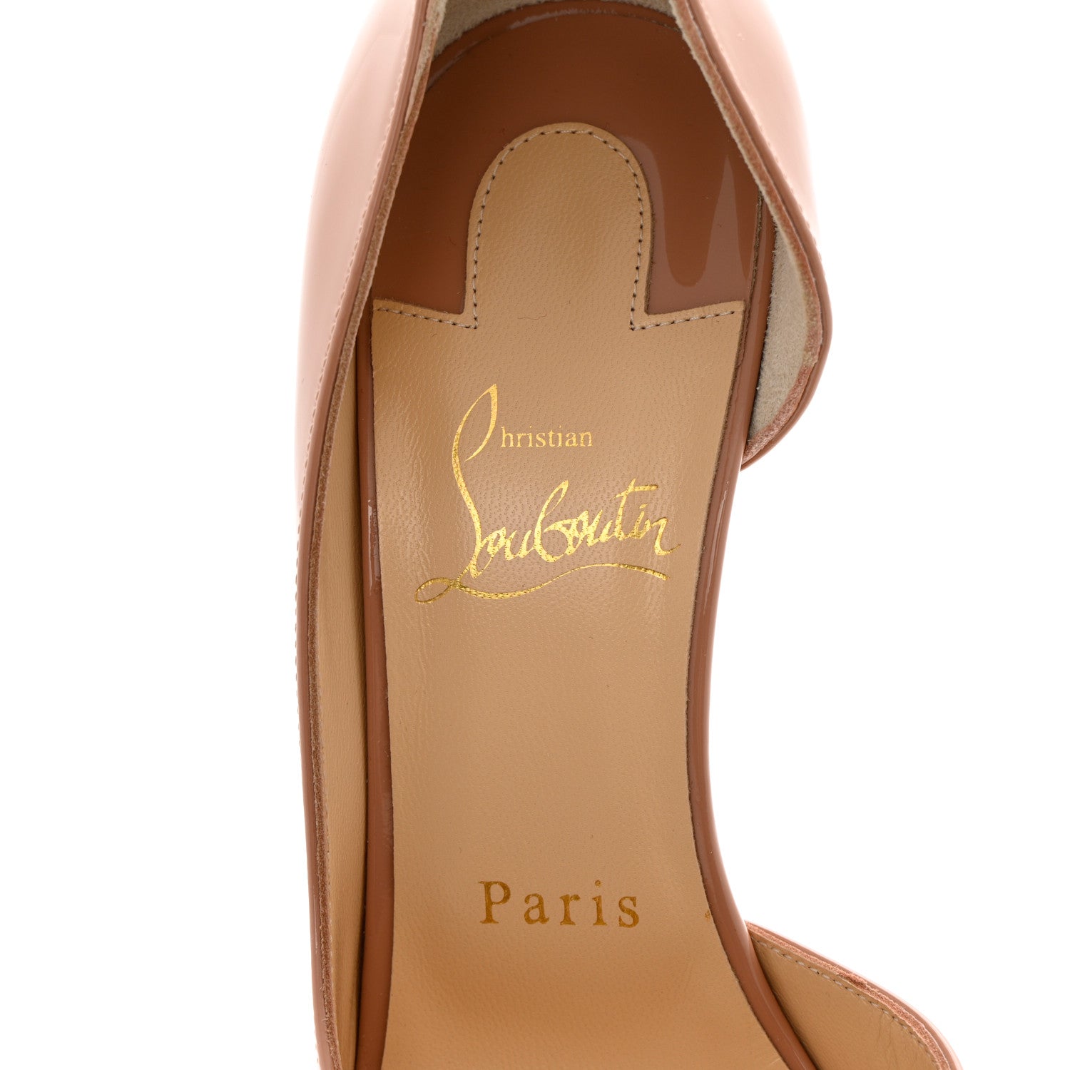 Christian Louboutin Patent Iriza 100 Pumps 37 Nude 6 of 9