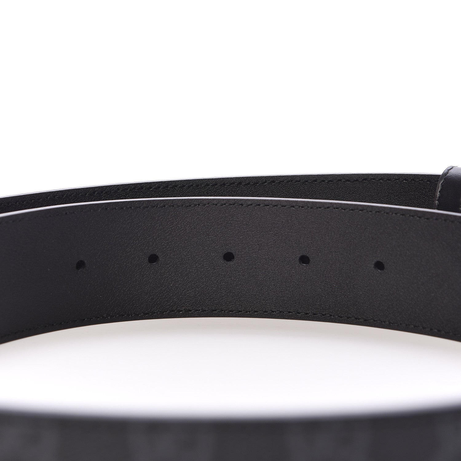 Gucci GG Supreme Monogram Selleria Calfskin Interlocking G 40mm Belt 90 36 Black Grey 7 of 7