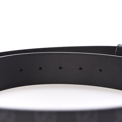 Gucci GG Supreme Monogram Selleria Calfskin Interlocking G 40mm Belt 90 36 Black Grey 7 of 7