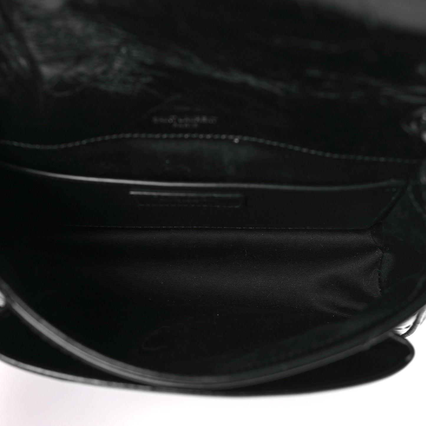 Crinkled Lambskin Matelasse Monogram Baby Niki Chain Satchel Black