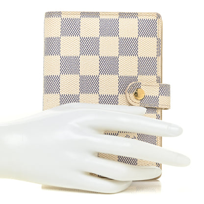 Louis Vuitton Damier Azur Small Ring Agenda Cover 2 of 13