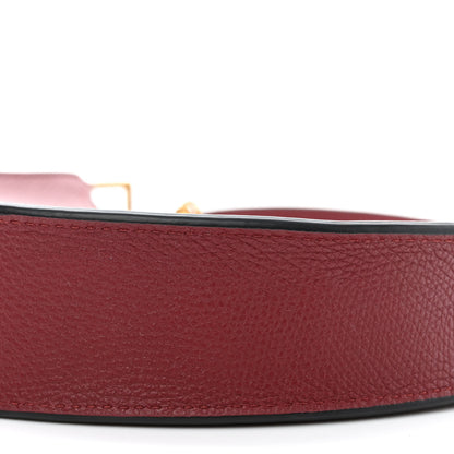 Valentino Garavani Grainy Calfskin Mini Vlogo Hobo Cerise 9 of 10