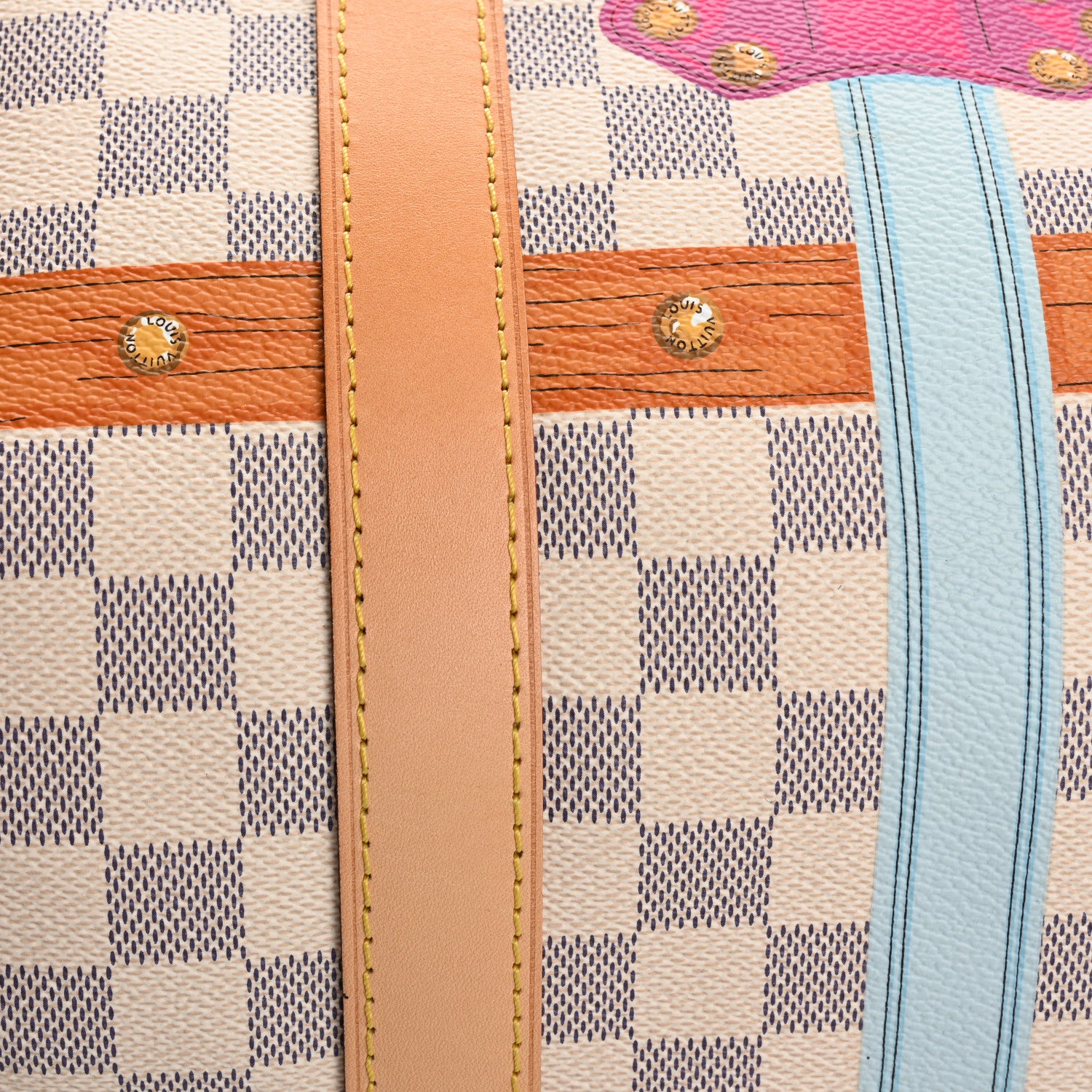 Louis Vuitton Damier Azur Summer Trunks Hawaii Keepall Bandouliere 50 13 of 16