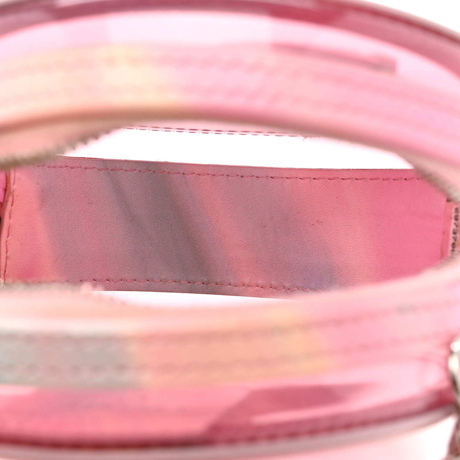 Chanel PVC Lambskin Filigree Round Clutch With Chain Pink 5 of 10