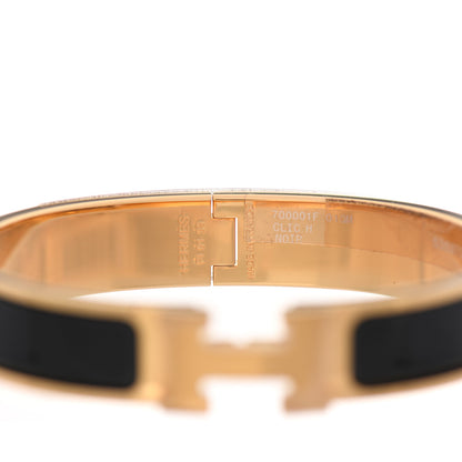 Hermes Enamel Narrow Clic Clac H Bracelet GM Black 3 of 4