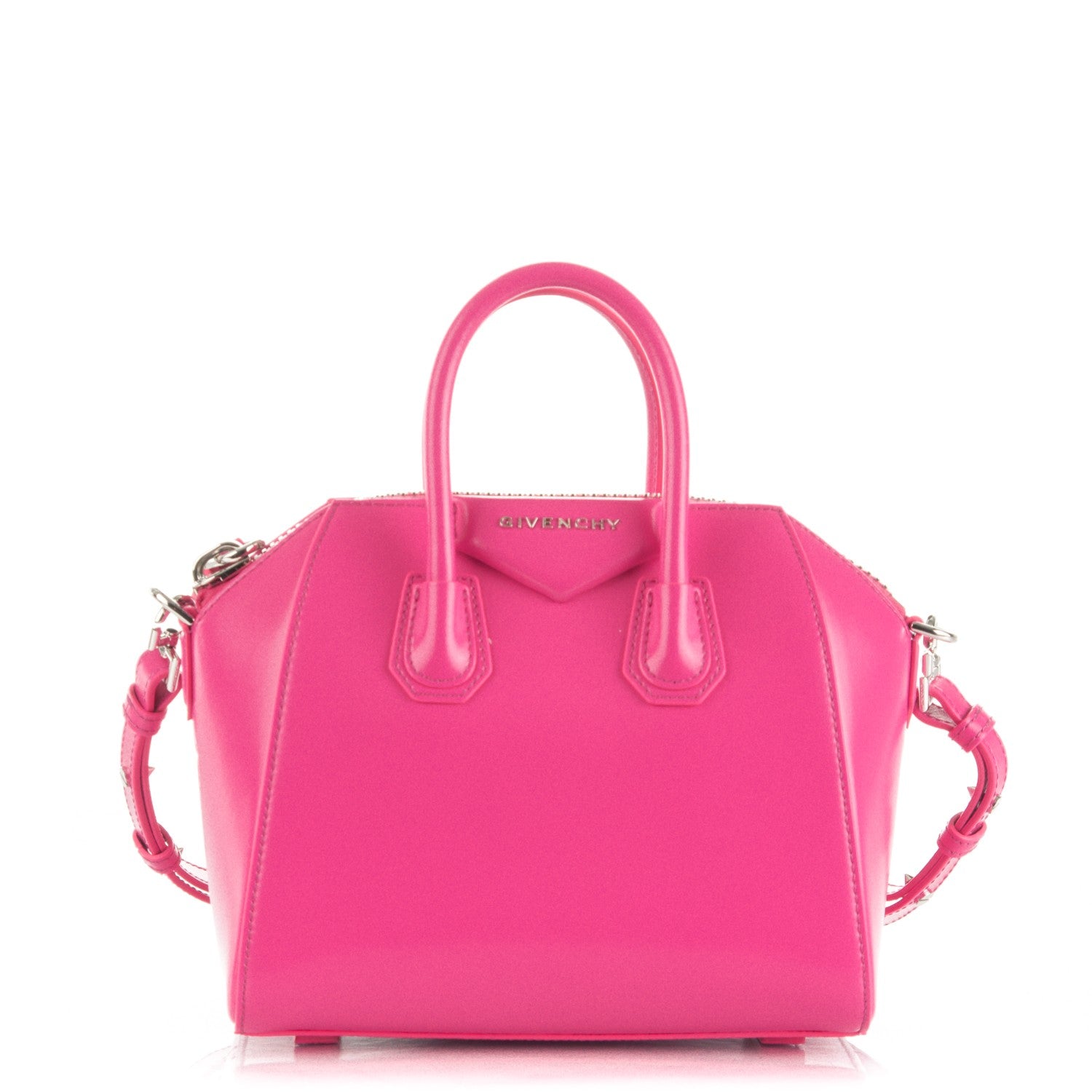 Givenchy Shiny Lord Calfskin Mini Antigona Shocking Pink 1 of 7