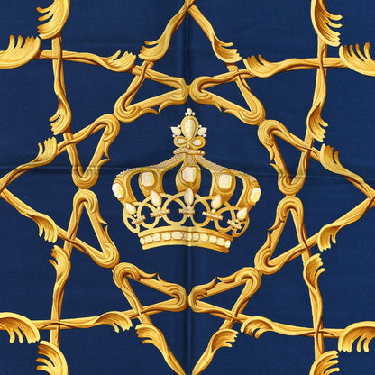 Hermes Silk Couronnes Crown Scarf 90 3 of 3