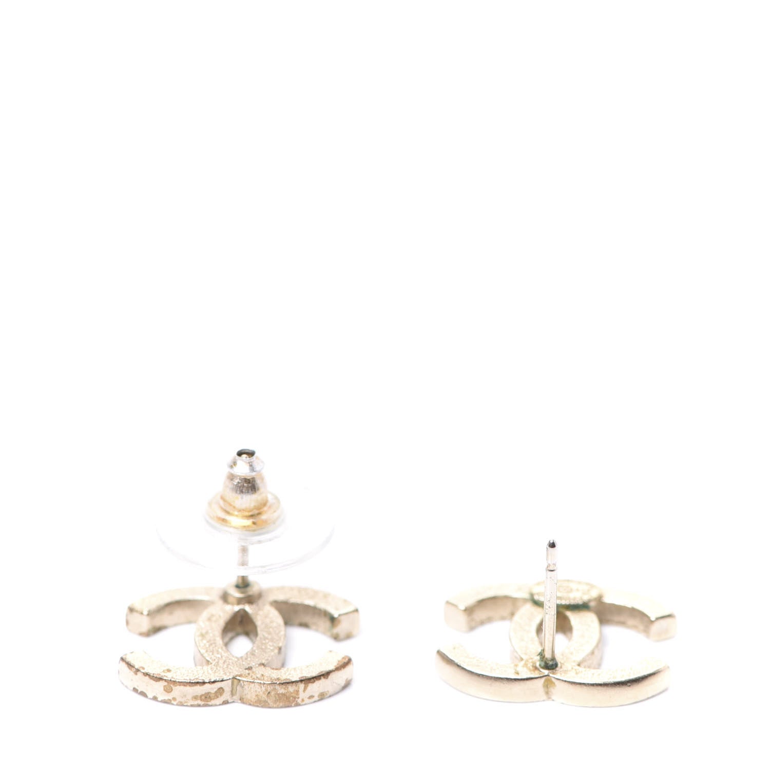 Chanel Crystal CC Earrings Gold 3 of 5