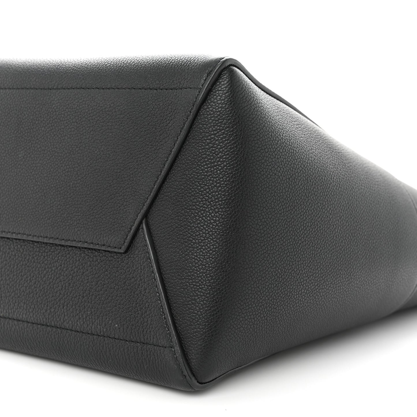 Soft Grained Calfskin Sangle Bucket Bag Black