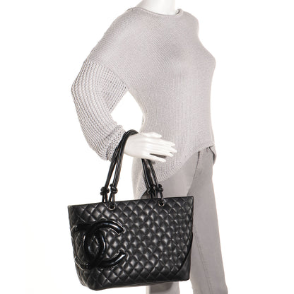 Chanel Calfskin Quilted Large Cambon Tote Black 2 of 7
