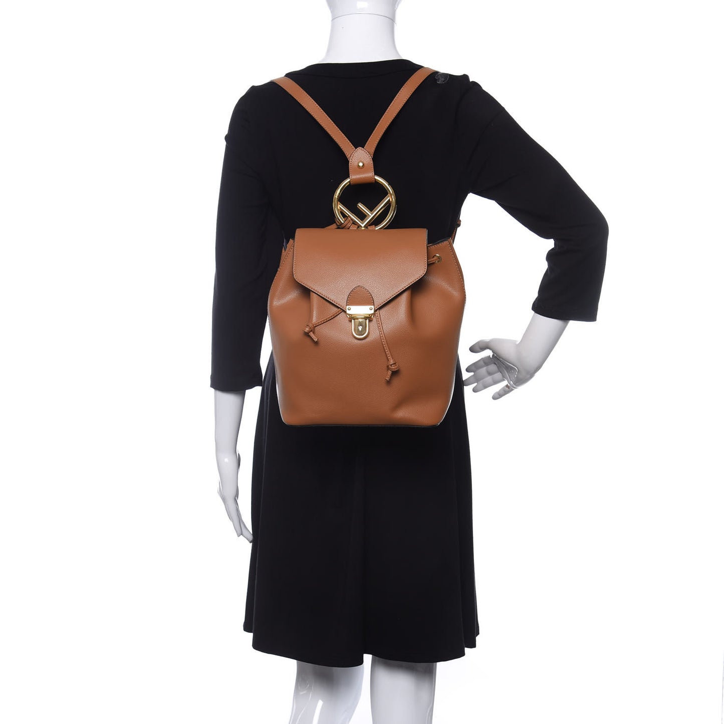 Vitello Cruise F is Fendi Drawstring Backpack Nocciola