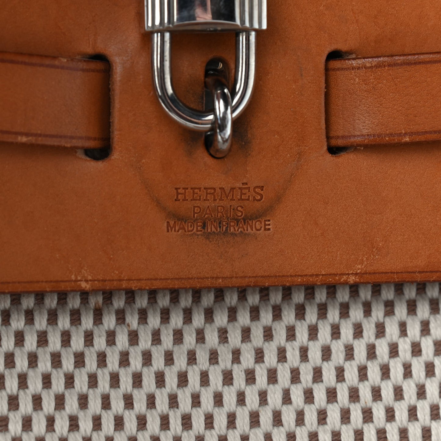 Toile Vache Calfskin Herbag 30 PM Backpack Natural