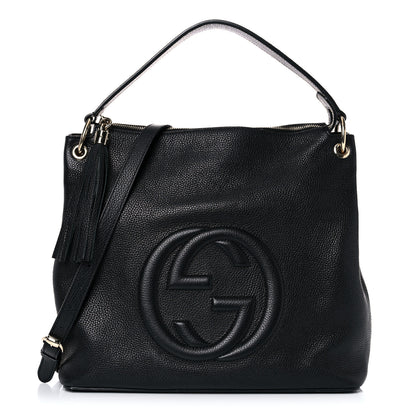 Gucci Pebbled Calfskin Large Soho Hobo Black 1 of 20