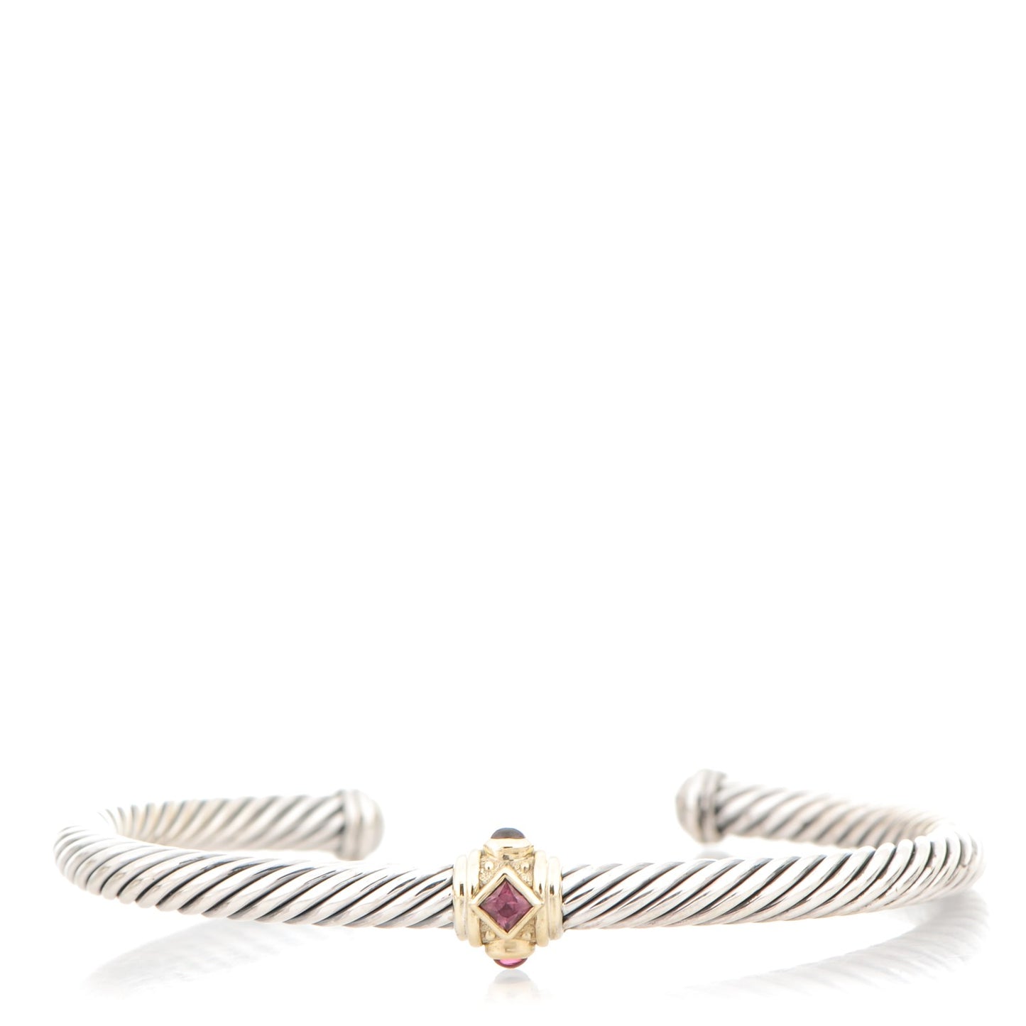 Sterling Silver 14K Gold 5mm Cable Renaissance Bracelet